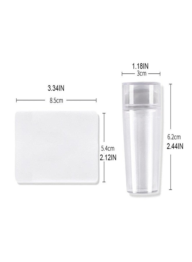 Lily Brown Nail Art Stamper Clear Silicone Stamping Jelly With Scraper Transparent Visible Body No Different For DIY Nail Decor Nail Stamping Tool With Scraper - Image 2