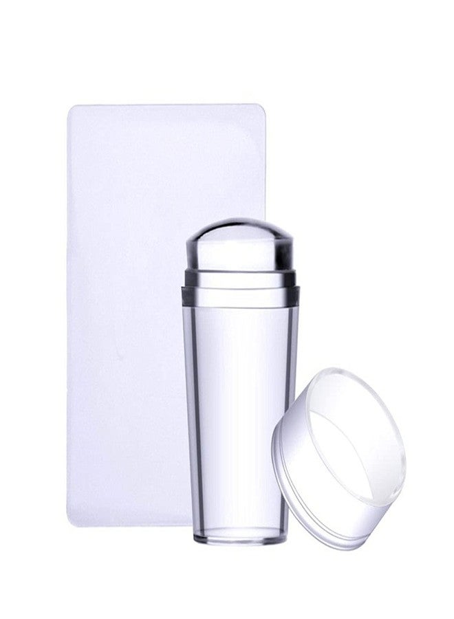 Lily Brown Nail Art Stamper Clear Silicone Stamping Jelly With Scraper Transparent Visible Body No Different For DIY Nail Decor Nail Stamping Tool With Scraper - Image 1