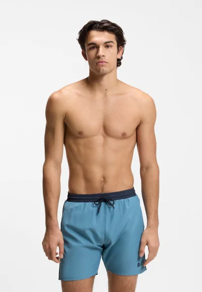 BOSS Swim shorts with contrast logo and piping