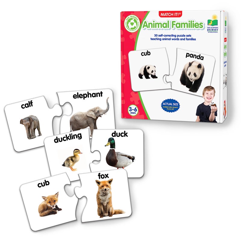 The Learning Journey: Match It! - Animal Families - Learning Animals, Animal Matching Game, Animal Puzzle For Kids, Puzzle For Toddlers, Award Winning Educational Toys - Image 1