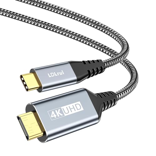 LDLrui USB C to Mini HDMI Cable 5Ft (Not HDMI),4K@60Hz/2K/1080P Type C to Mini HDMI 2.0 HDR Cord for Laptop,MacBook,ROG Ally,iPhone 15 Series,Galaxy S Series,Steam Deck to Portable Monitor - Image 1