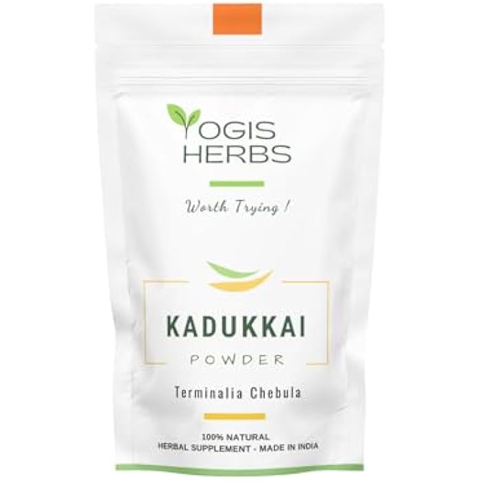 YOGIS HERBS Kadukkai Powder (Haritaki/Terminalia Chebula) – De-Seeded – 100% Natural, Fresh & Pure – Traditional Herbal Supplement (1/2 Lb, 8 oz) - Image 1