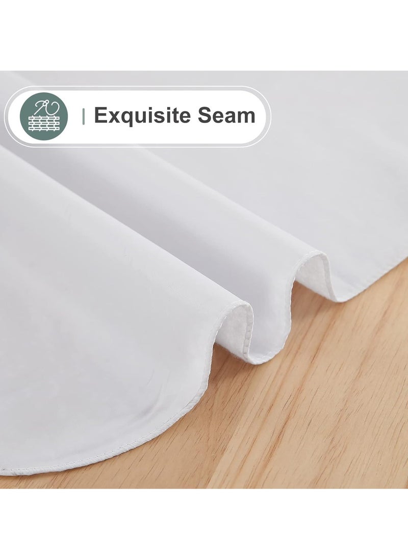 SRLIWHITE White Tablecloths for Rectangle Tables, 60 x 84 Inch Polyester Fabric Tablecloth Cover, Stain-Resistant and Wrinkle-Resistant Washable Tablecloth for Weddings, Birthdays, Parties  - Image 3