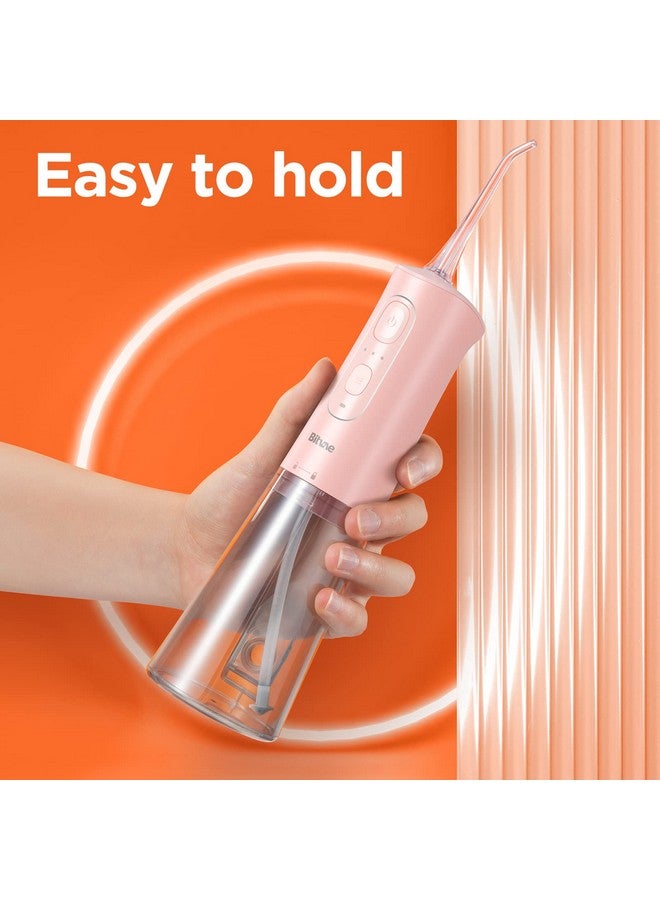 Bitvae Water Flosser Teeth Picks Cordless Portable Oral Irrigator Powerful And Rechargeable Water Flosser For Teeth Brace Care Ipx7 Waterproof Water Dental Picks For Cleaning Quartz Pink - Image 5