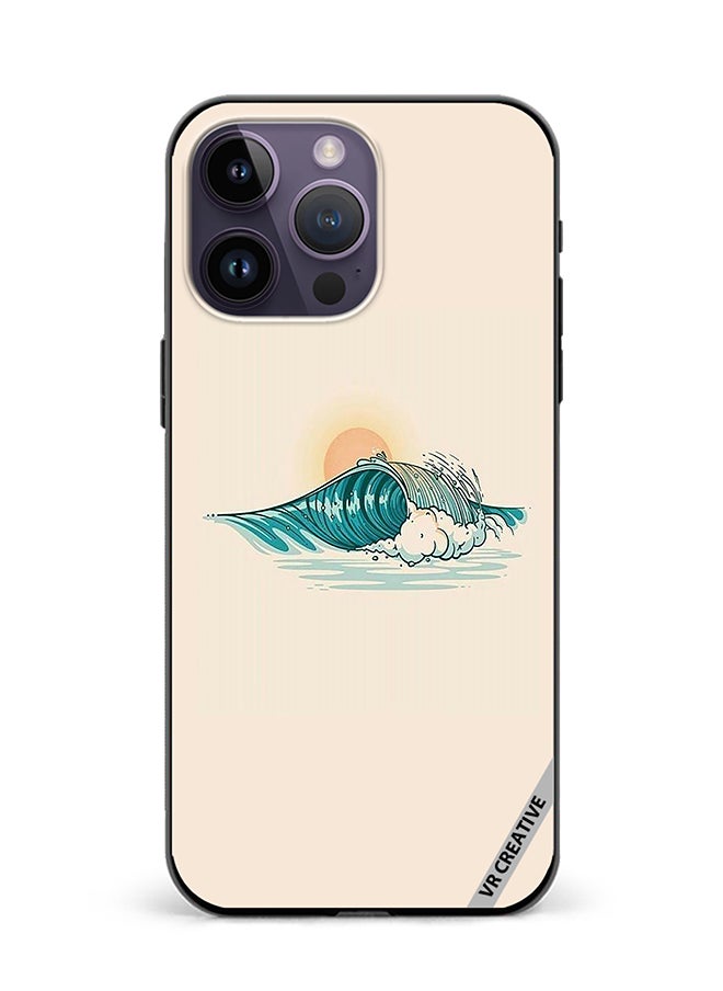 VR CREATIVE Protective Case Cover For Apple iPhone 15 Pro Max Waves Design Multicolour  - Image 1