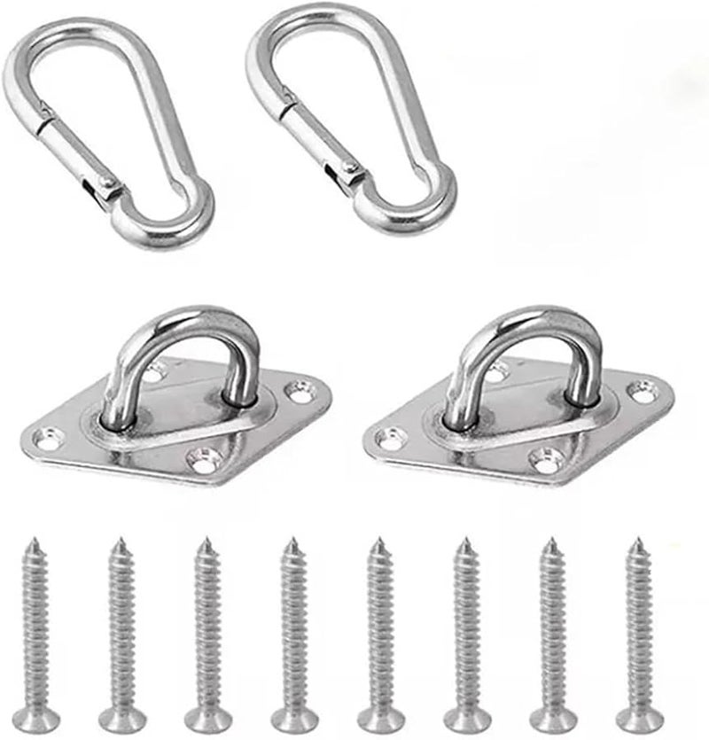 خطافات حائط وسقف ثقيلة من الفولاذ المقاوم للصدأ، مجموعة من 6 لتعليق النباتات وكرسي الأرجوحة - Image 1