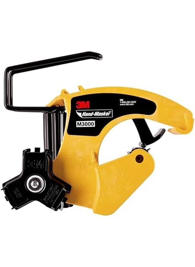 3M Hand Masker M3000 Tool For Masking Film And Paper All Tapes Widths 1 Dispenser Without Blade Yellow  - Image 2