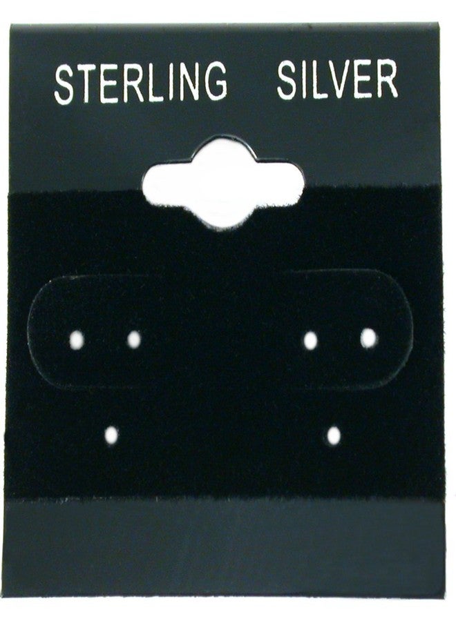 FindingKing 200 Black Earring Cards Pads Sterling Silver Displays 1.5" - Image 4
