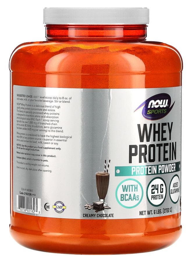 now Whey Protein Creamy Chocolate 6 lbs (2722 g) - Image 2