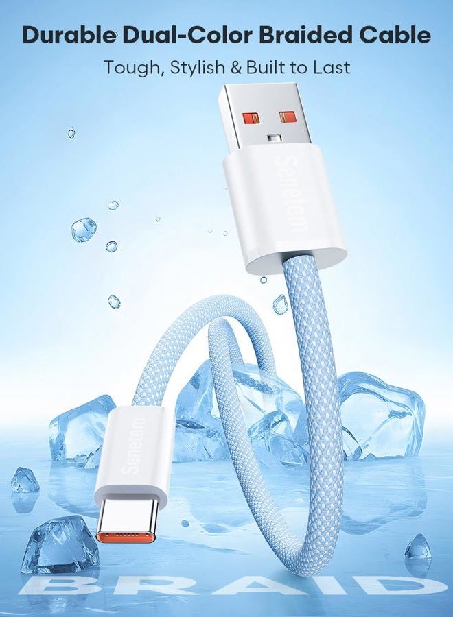 Senetem USB C Cable 6FT 3-Pack, USB A to USB Type C Charger Cord, 3A Fast Charging Compatible with iPhone 16/15 Series, Samsung S24/S23 S22/Note 20/10, Pixel, Moto, Car Play, LG - Image 3