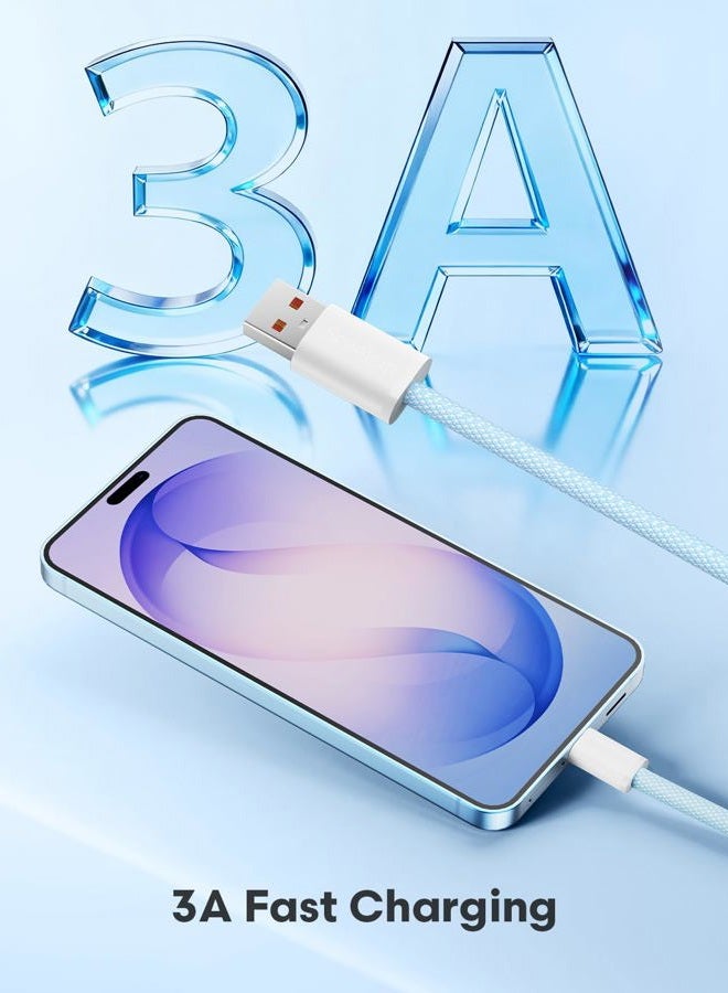 Senetem USB C Cable 6FT 3-Pack, USB A to USB Type C Charger Cord, 3A Fast Charging Compatible with iPhone 16/15 Series, Samsung S24/S23 S22/Note 20/10, Pixel, Moto, Car Play, LG - Image 4