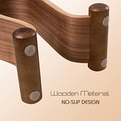 SAMDI Wood Headphone Stand, Headphones Hanger Holder Mount Omega Compatible for Sony, Bose, Shure, Jabra, JBL, AKG Gaming Headphones Display et. (Walnut) - Image 5