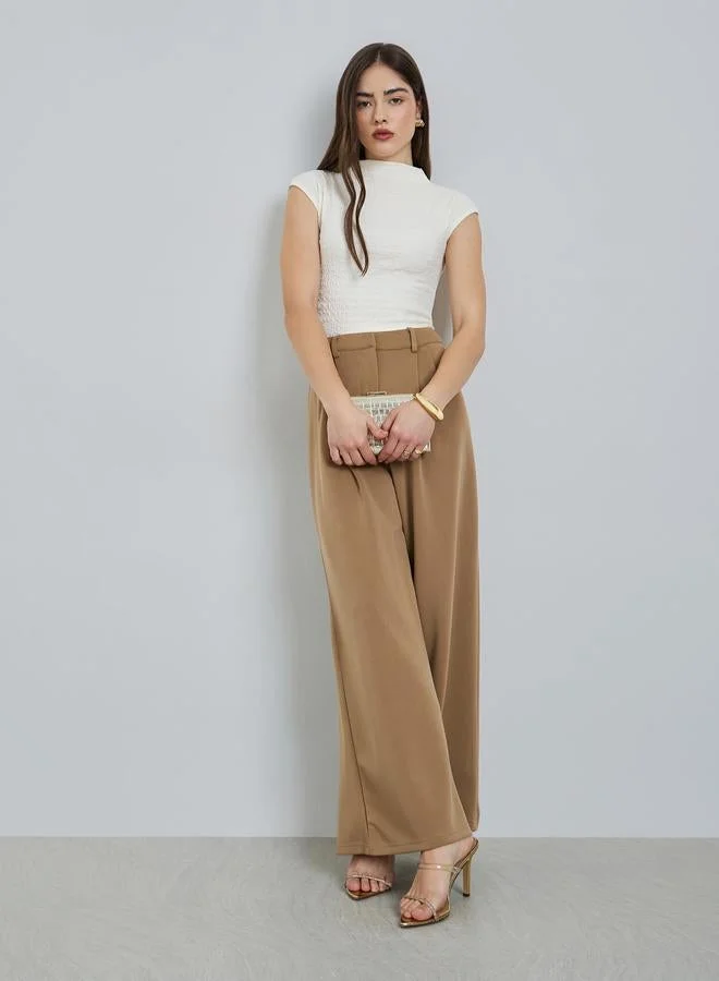 Styli  Beige Knit Textured Sleeveless Top for Women | Best Price UAE