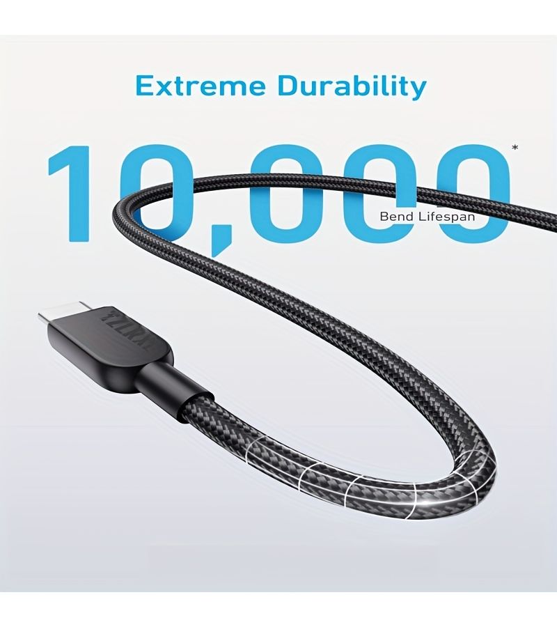 Purple 100W USB C To USB C Fast Charging Cable For iPhone 15 100cm - Image 3