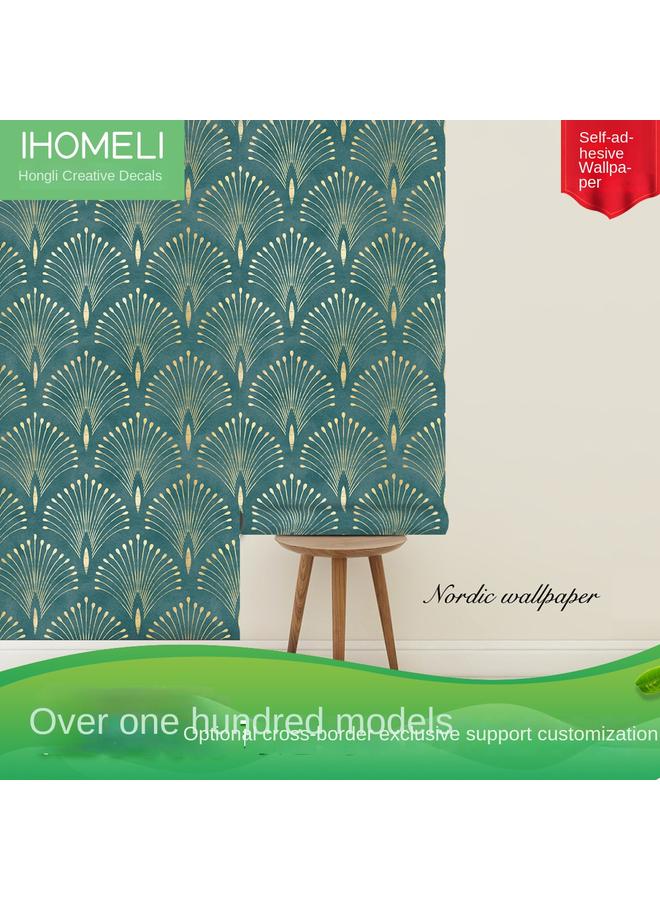 Bluejw Self-adhesive Wallpaper Geometric Simple Line Waterproof Anti-fouling Removable Living Room Background Wall Transformation Wallpaper RW101-117 - Image 2