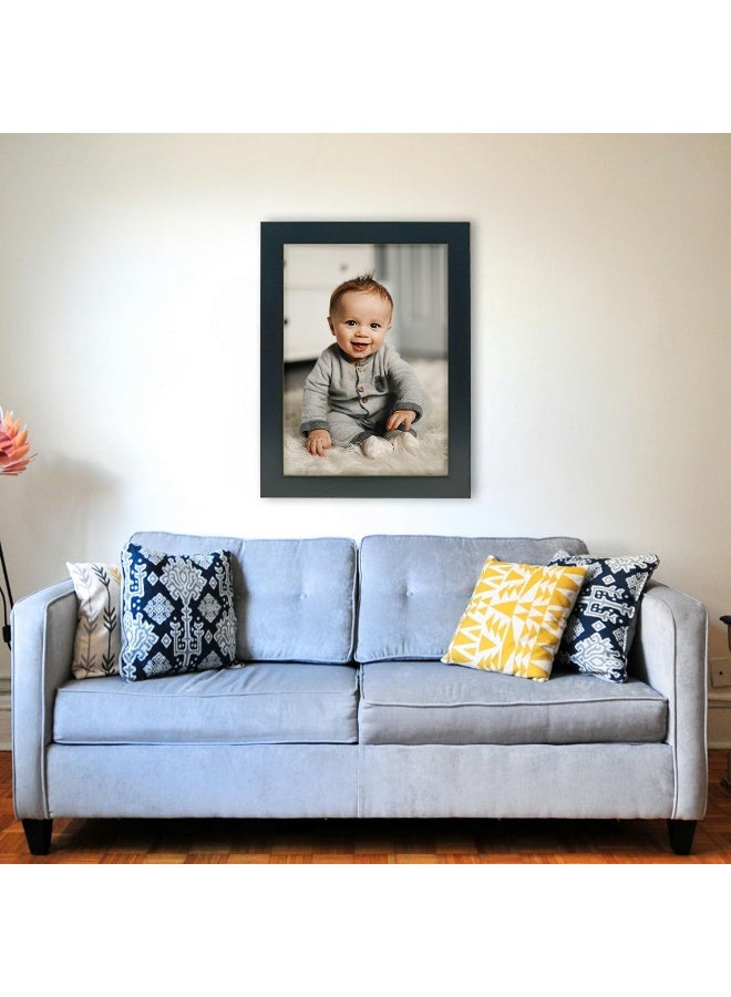 Decorhills DECORHILLS FRAMES & DECOR Rectangular Glass Photo with Wood, Wall Mount Tabletop Display for 5x7 Inches Picture  - Image 3
