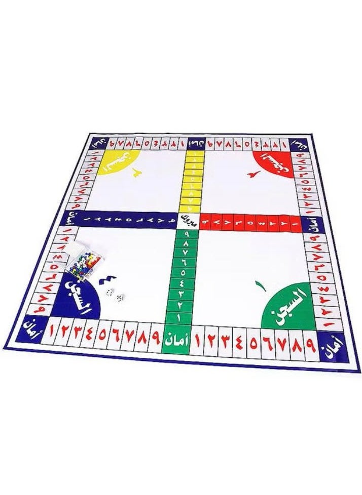 MARAH TOYS Flexible Backgammon Sheet With Game Accessory, 60x60 Cm  - Image 1