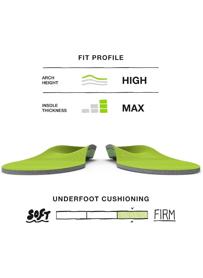Superfeet GREEN Insoles, Professional-Grade High Arch Support, Orthotic Shoe Inserts for Maximum Support, Unisex, Green - Image 2