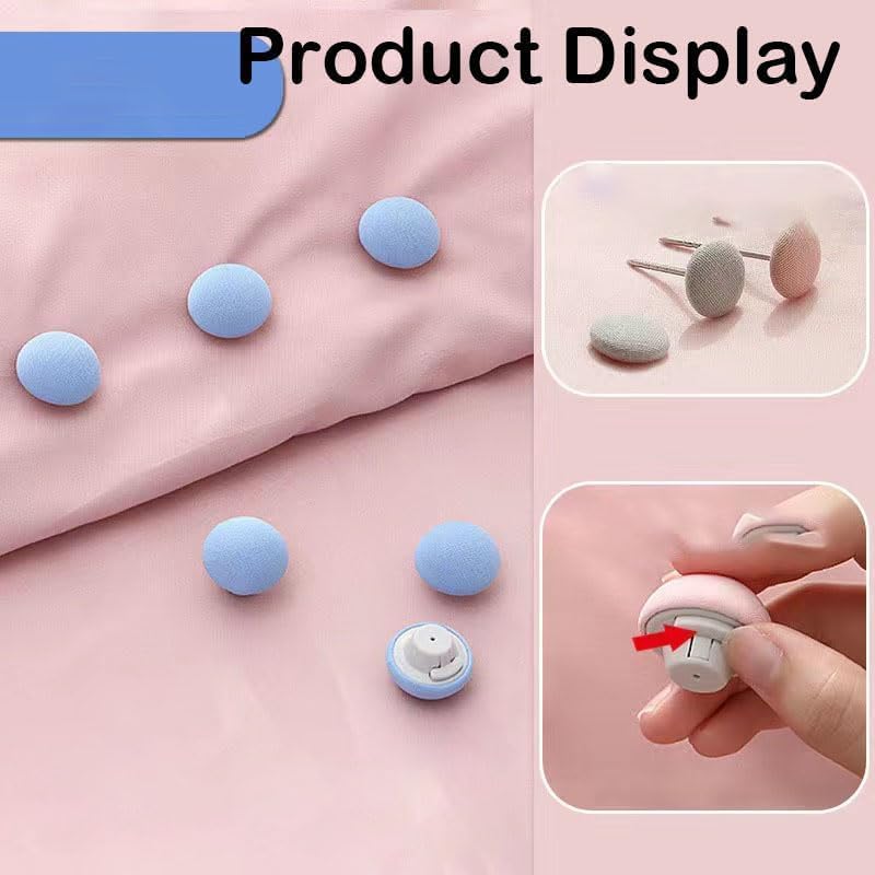 ESWUTA ESWUTA Multicolor Mushroom Shape Duvet Clips NonSlip Cover Fixator Comforter Quilt Holder with OneKey Unlock for Blanket Bed Sheet Curtain Socks Mattress Covers 12  - Image 2