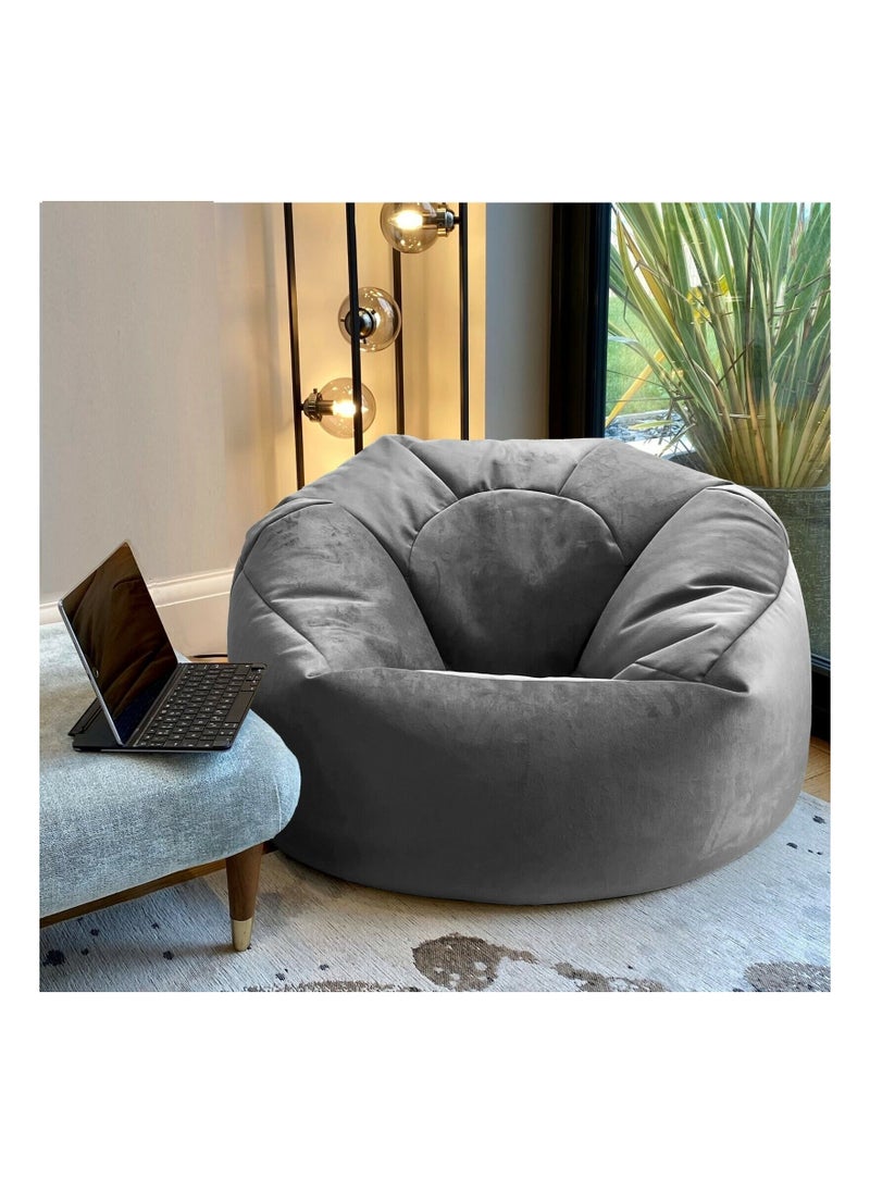 Comfy كومفي كلاسيك للبالغين XL VELVET Bean BAG رمادي فحمي  - Image 3
