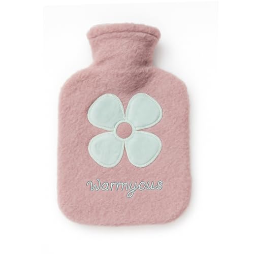 SVULINT Super Soft Plush Covered Hot and Cold Water Bag Bottle, Hot Water bag for Period Cramps Relief Bag, Heating Bottle for Body Pain Relief Therapy (Pink, 500 ML) - Image 1