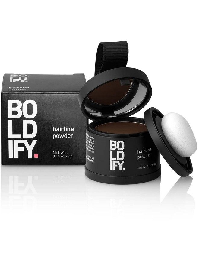 Boldify Hairline Powder Instantly Conceals Hair Loss Root Touch Up Hair Powder Hair Toppers For Women & Men Hair Fibers For Thinning Hair Root Cover Up Stainproof 48 Hour Formula (Ash Brown) - Image 1