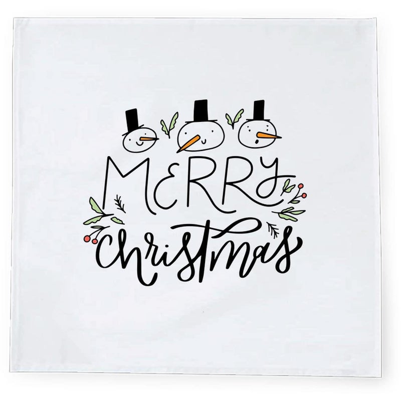 Khakee 6 Pcs Christmas Theme Silk Table Napkins 10x 10 for Xmas Decoration Christmas OrnamentsChristmas Giftxmas21373 - Image 3