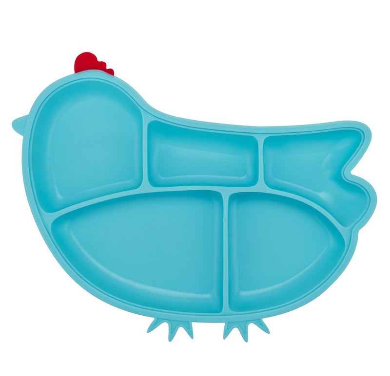 Innobaby Din Din Smart Silicone Suction Chicken Plate for Children Blue