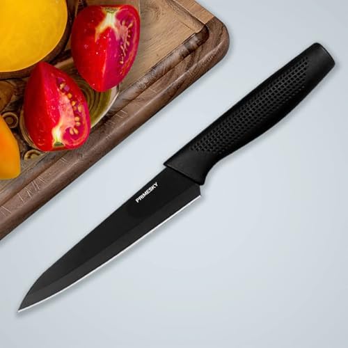 PRIMESKY® Knife for Kitchen Use Stainless Steel 3 Pieces Chef Meat Knife Set with Sharp Blade with Non-Slip Ergonomic Handle for Knife High Carbon Home Kitchen and Restaurant (Black) - Image 5