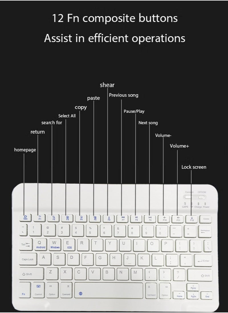 IINE - Compact Wireless Bluetooth Keyboard for MacBook, iMac, Mac Mini - Compatible with Apple Laptops and Desktops,2.4G Silent Compact USB Mouse and Scissor Switch Keyboard Set Computer Accessories - Image 1