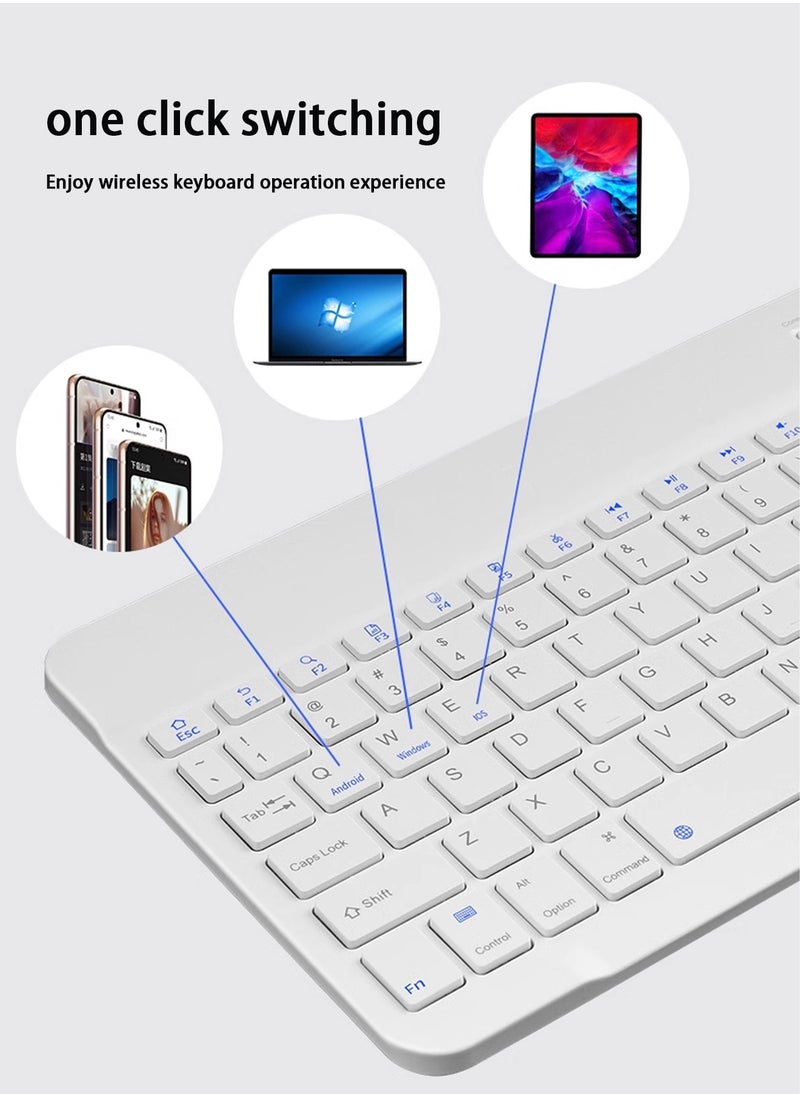IINE - Compact Wireless Bluetooth Keyboard for MacBook, iMac, Mac Mini - Compatible with Apple Laptops and Desktops,2.4G Silent Compact USB Mouse and Scissor Switch Keyboard Set Computer Accessories - Image 1