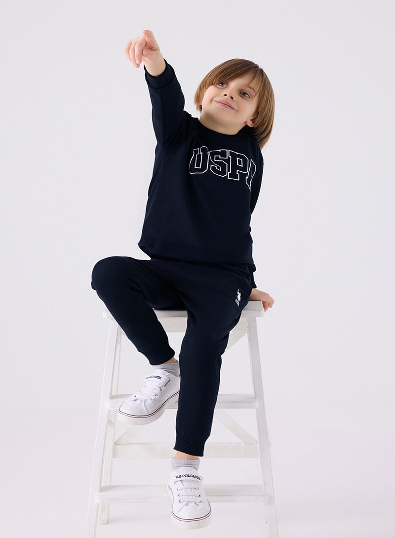 U.S. Polo Assn. U.S. Polo Assn. Boys Navy Tracksuit Set  - Image 3