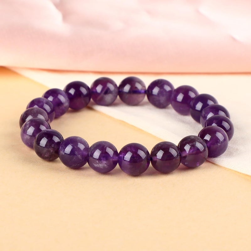 LPBeads أساور مرنة يدوية من حبات الأحجار الكريمة الطبيعية من ، خرز دائري من البلورات العلاجية، هدايا مجوهرات للنساء والرجال - Image 3