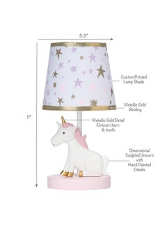 Bedtime Originals Rainbow Unicorn Lamp with Shade & Bulb  - Image 3