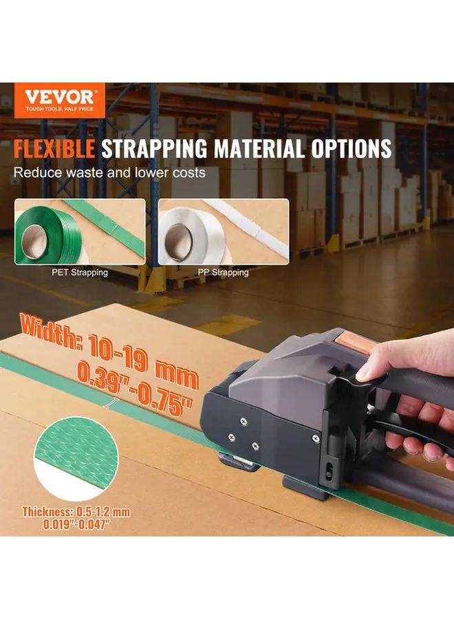 آلة الربط الآلي الكهربائية البنية لأشرطة البولي بروبلين والبولي إيثيلين تيريفثاليت مقاس 0.39-0.75 بوصة - Image 3