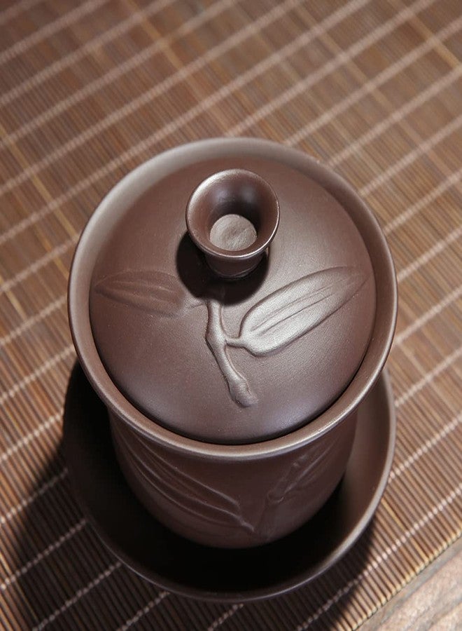 Woonsoon Yixing Chinese Zisha Gaiwan Handmade 170ml China Porcelain Gaiwan Kungfu Teacup Traditional Chinese Teaware Tea Set - Image 3