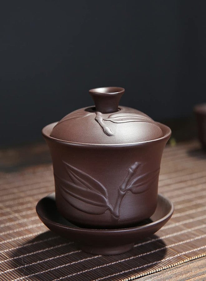 Woonsoon Yixing Chinese Zisha Gaiwan Handmade 170ml China Porcelain Gaiwan Kungfu Teacup Traditional Chinese Teaware Tea Set - Image 2