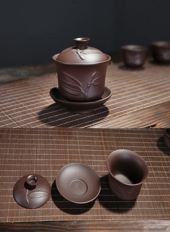 Woonsoon Yixing Chinese Zisha Gaiwan Handmade 170ml China Porcelain Gaiwan Kungfu Teacup Traditional Chinese Teaware Tea Set - Image 4