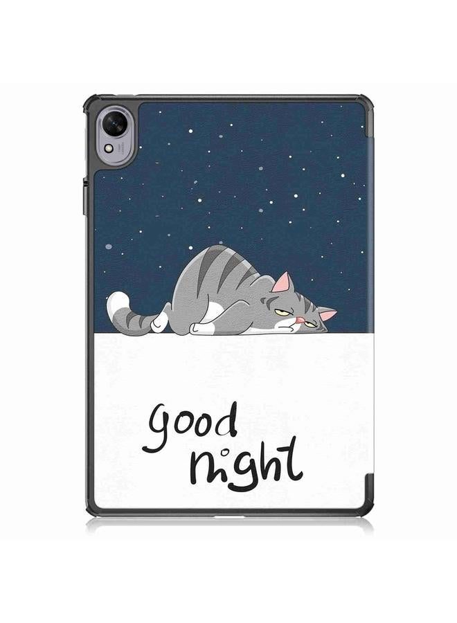 S-TOP Case For Huawei MatePad 11.5S Custer Texture Coloured Drawing 3-Fold Holder Smart Leather Tablet Case - Image 3