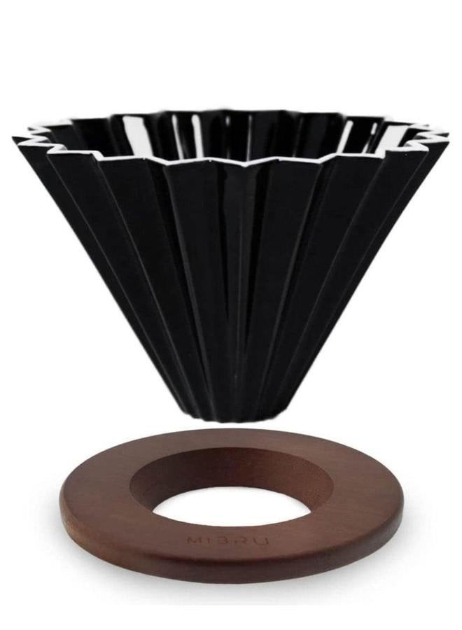 HOMESTAR Ceramic Coffee Dripper Origami Style Cone Filter Cup Reusable Pour Over Cafe for Home Office Restaurants 1 To 2 Cups  - Image 1