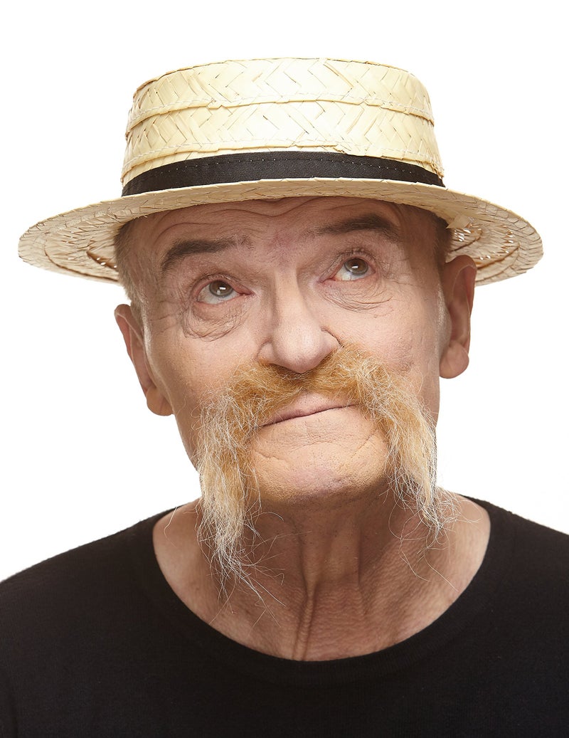 Mustaches Self Adhesive Fake Mustache, Novelty, Realistic Fu Manchu False Facial Hair, Costume Accessory for Adults, Blond Color - Image 2