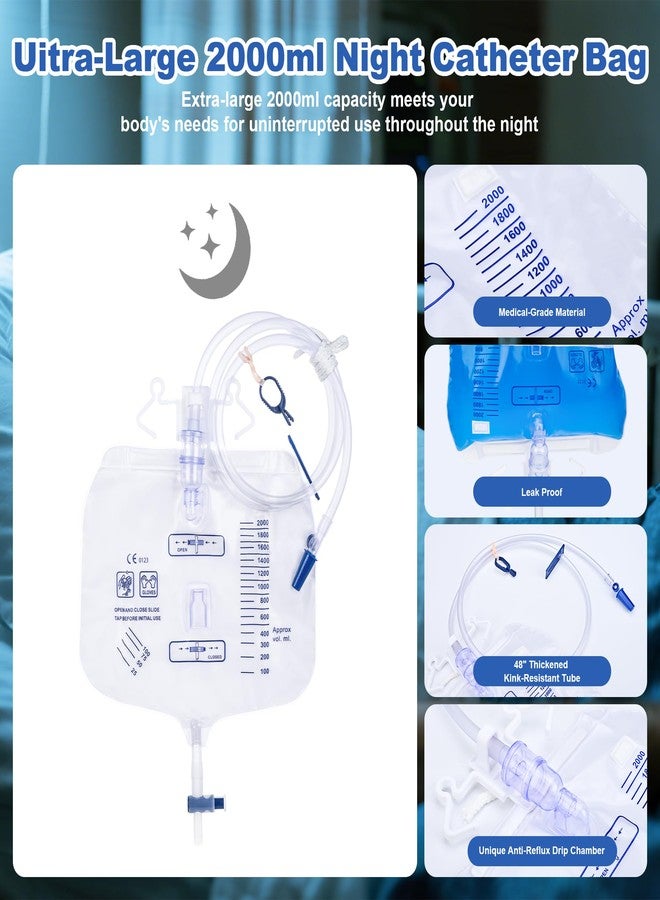 BeHerk External Condom Catheters for Elderly Men Age 80, 24 Soft Latex, 5 Catheter Stabilization Devices, 750 & 1000 ml Catheter Leg Bags, 2000 ml Catheter Bags, 2 Rolls of Tape, for Male Incontinence - Image 5