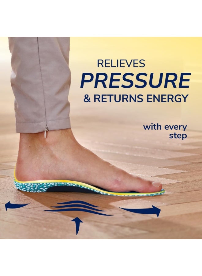 دكتور شولز Dr. Scholl's® 24-Hour Energy Multipurpose Insoles, Returns Energy with Every Step, Relieves Foot Pressure & Tired Achy Feet, Memory Foam & Gel Insert, Men's - Image 2