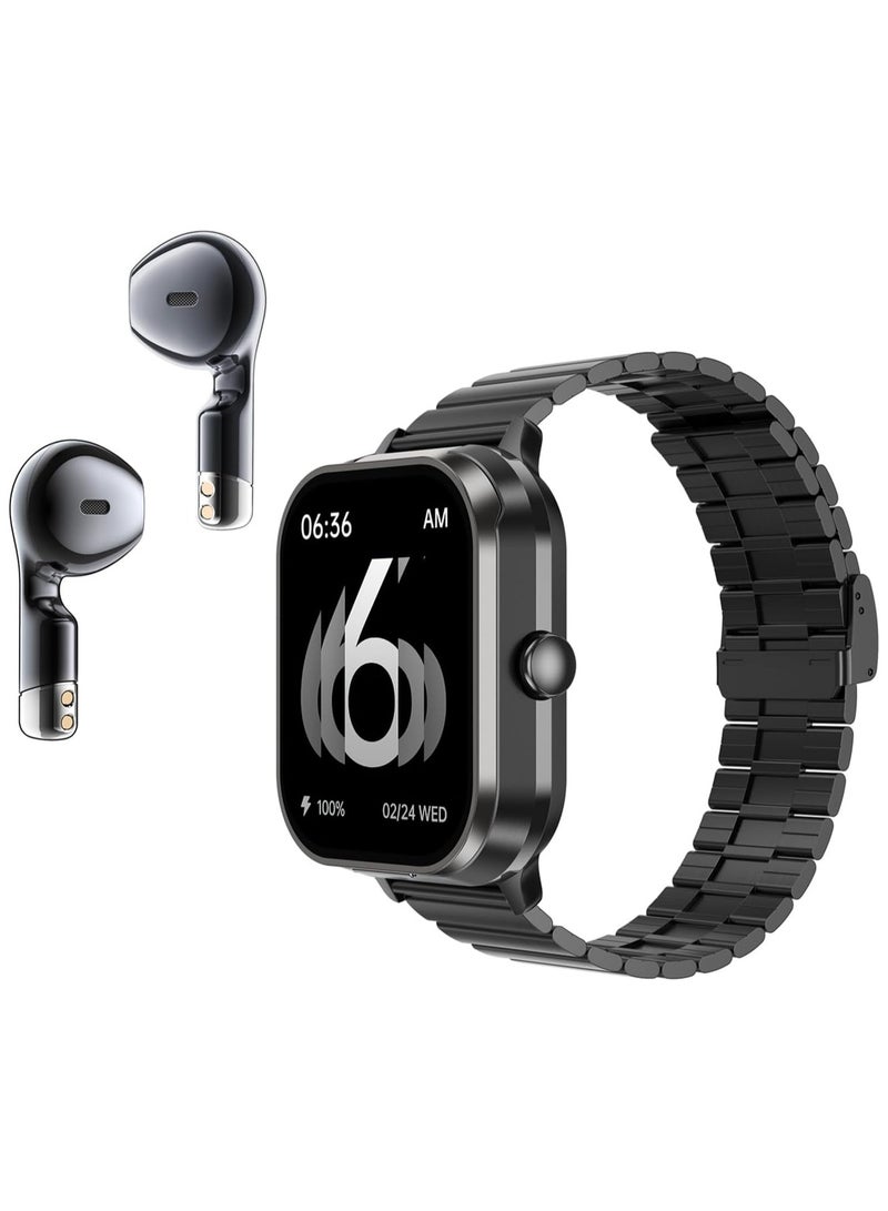 AROAQ D8Pro 2.01" TFT Smartwatch with Earbuds Smart Watch TWS Wireless Bluetooth Headset Health Monitor Fitness Tracker Bluetooth Call Music Player - Image 1