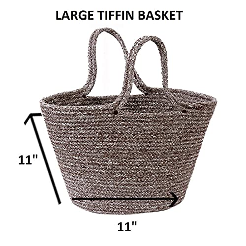 ST SAPROSE ® Polypropylene Multipurpose STORAGE Basket (Large Basket, Brown-Ivory Melange) - Image 3
