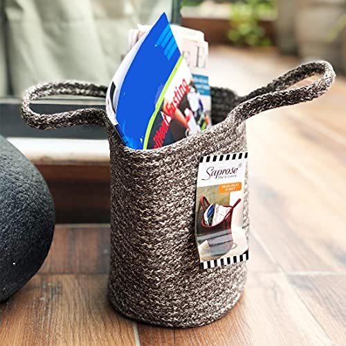 ST SAPROSE ® Polypropylene Multipurpose STORAGE Basket (Large Basket, Brown-Ivory Melange) - Image 2