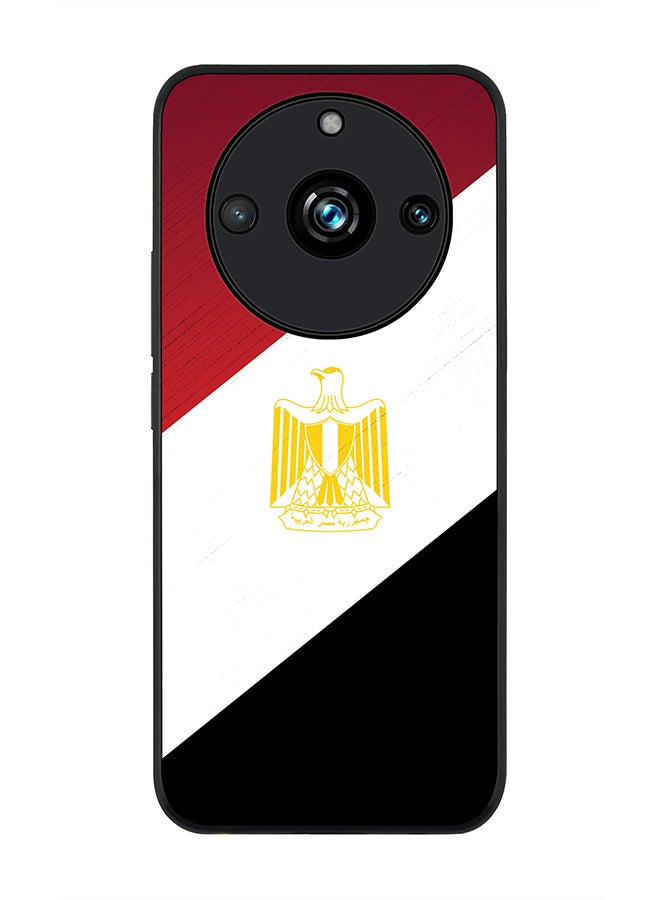 Stylizedd Rugged Black Edge case for Realme 11 Pro/Realme 11 Pro+, Custom Slim fit Flexible Anti Drop Thin Phone Case Cover - Flag Of Egypt - Image 1