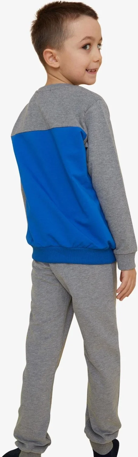 Breeze Girls & Boys Boy's Tracksuit Set with Text Printing, Age 7-12, Saks Blue