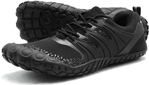 Oranginer Mens Barefoot Shoes Big Toe Box Minimalist Running Shoes for Tennis Run Walk Athletic Black Size 10 - Image 1