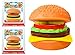 JARU Foodie Fusion Play Burger Deluxe Squishy Toy 2 Pack Smushy Make Your own Patty Squish Grilled Food Toys for Kids Teen Adult Stretchy Therapy Stress Relief Fidget Party Favor 67232 - Image 3